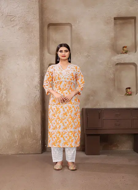 Rasika Vol 1 By Rasili Nx Heavy Cotton With Digital Print Chikankari Embroidery Work Top With Bottom Wholesale Suppliers In Mumbai